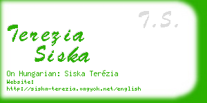 terezia siska business card
